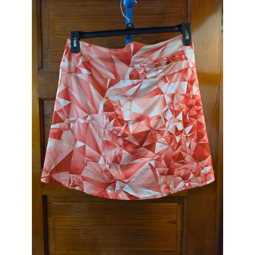 Nike Golf Dri-FIT Women’s Medium Coral Geometric Print Golf Skirt Skort